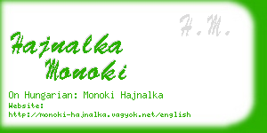 hajnalka monoki business card